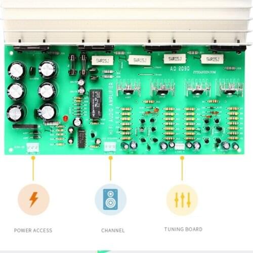 2.0 Channel Power Amplifier Board Bass 150W+150W Speaker Amplifiers for Home Audio System