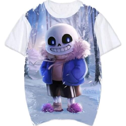 High-Q Unisex Anime Cos Undertale Frisk Toriel Sans Papyrus Punk Rock Cotton Casual T-Shirt Tee T Shirt