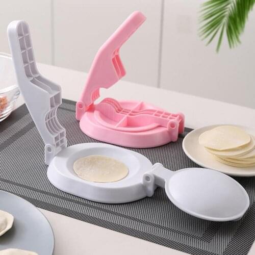 Dough Press Mold Creative Handle Radian Design Plastic Manual Baking Dumpling Skin Mould for Gift