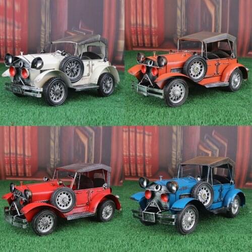 Retro Classic Car Model Tin Toy Collectible Gift Home Office Room Decor