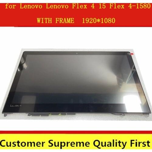 15 inch laptop screen for Lenovo Flex 4 15 Flex4-15 1570 1580 Lcd Touch Screen Digitizer WITH Bezel IPS FHD 1920x1080