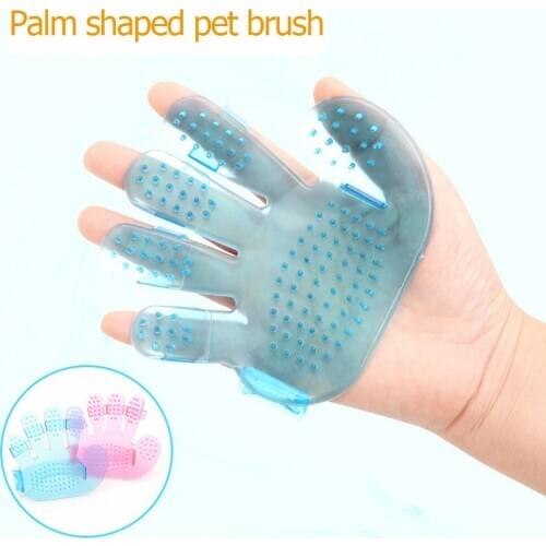 Dog Bath BrushPet Supplies Five-Finger Palm-Shaped Pet Bath Massage Dog Brush Pet Cleaning Brush Portable and transparent