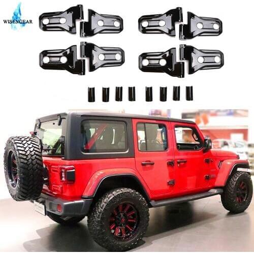 Car Exterior Door Hinge Protector Cover For Jeep Wrangler JL 4 Door Auto Tailgate Hinge Frame Trim Sticker Decoration Accessory