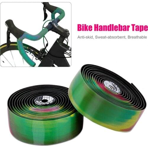 1 pair of polyurethane straps shock-absorbing non-slip gradient bicycle straps shock-absorbing gradient bicycle handle straps