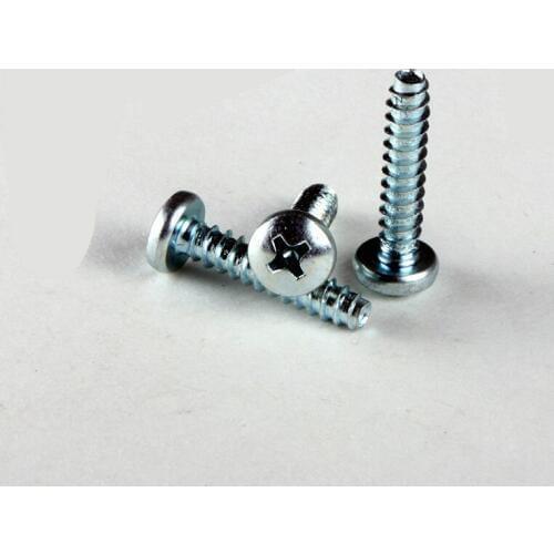 50PCS Galvanized Round Cross Hirao Self-Tapping Screws Pan Head Self Tapping Screws Hirao B-Type Self-Tapping M3 * 10