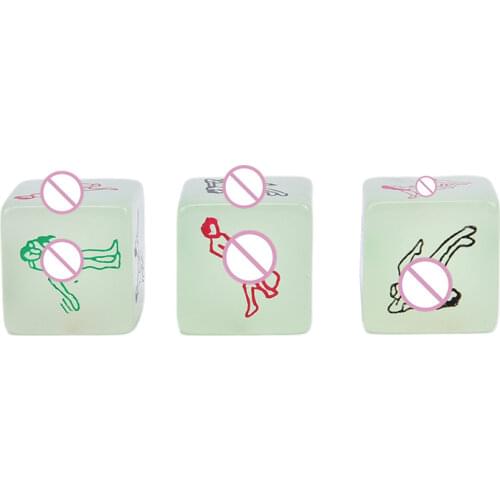 6 Side Erotic Luminous Dice Couples Flirting W/Posture Toys Love Posture Guide Night Lights Luminous Love Dice Sex Toy
