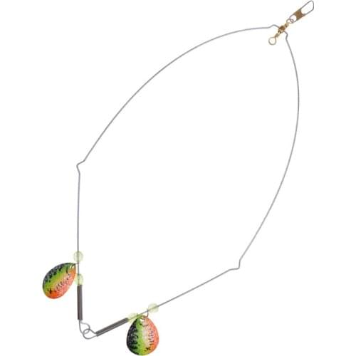 Sequins Hard Spinner Baits Fishing Lures Metal Anti-tangled Spinning Jigging Lure Bait Dual Hooks Fishing Accessories