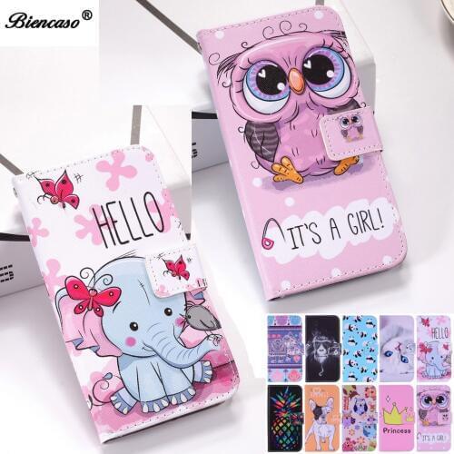 Cute Cat Cartoon Wallet For Huawei P8 Lite 2017 P30 Pro P smart Honor 9 Lite 7A Nova 4 Case For Huawei Y5 2018 Y6 Prime Y9 2019