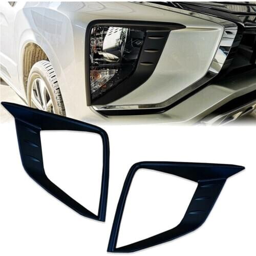For Mitsubishi Xpander 2018-2020 1 Pair Front Bumper Fog Driving Light Lamp Protect Frame Cover Trim Molding