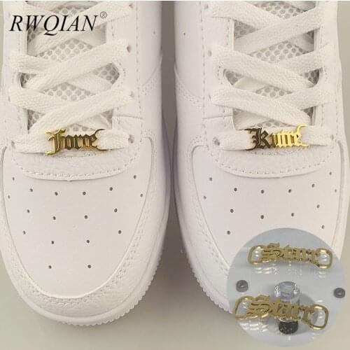 Custom Name Shoe-buckle Personalized Stainless Steel Nameplate Buckie Gold Silver Color Charm Shoe Accessories Fashion Jewelry