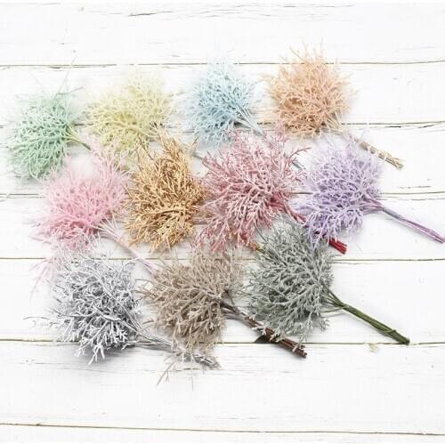 10Pcs/Bundle Artificial plants Christmas Leave Home Decor Wedding Corsage Garland Decoration Accessories DIY Gift box decoration