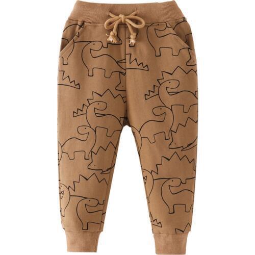 Jumping meters New Arrival Baby Long Pants Dinosaurs Boys Sweatpant Drawstring Fashion Sport Loose Trousers for Children Clothes
