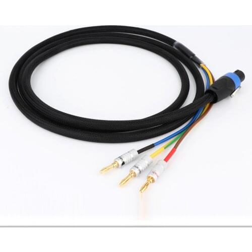 Preffair 3 Wire Sub Speaker Cable 3PIN Male XLR to Banana Plug End Sub Cable