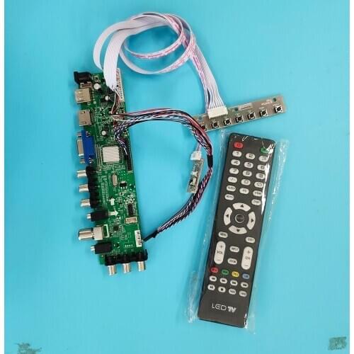 Kit For N133BGE-L41/N133BGE-L31 HDMI AV LED USB VGA TV screen controller board 1366X768 Panel DVB-T2 Signal digital DVB-T remote