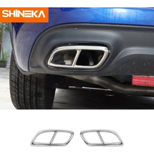 SHINEKA Car Exhaust Pipe Cover For Dodge Charger Car Rear Tail Throat Decoration Stickers Accessories For Dodge Charger 2015