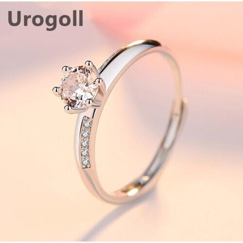 Fashion Rings For Women Pure 925 Sterling Silver Ring Jewelry Accessories Ring Noble Zircon Rhinestone Ring For Wedding Bridal