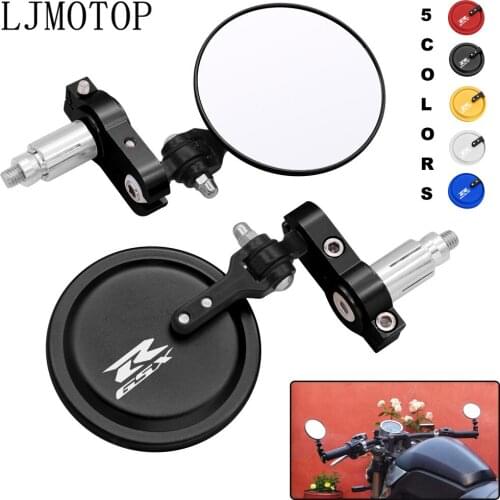 Motorcycle Mirrors 3 Inch Round Folding Bar End Side Mirror For SUZUKI GSXR 750 600 1000 K1 K2 K3 K4 K5 K6 K7 K8 K9 K10 K11 K12