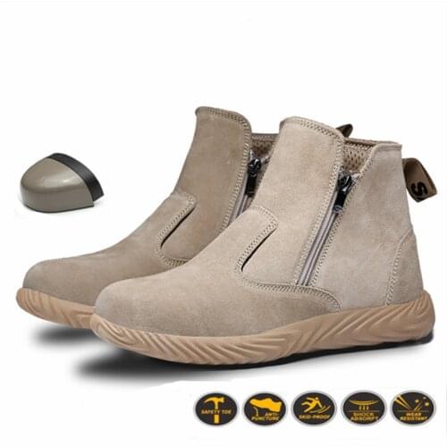 New Work Safety Shoes for Men Boots Indestructible Shoes Men Work Sneakers Steel Toe Shoes Men Light Waterproof Sneakers Boots