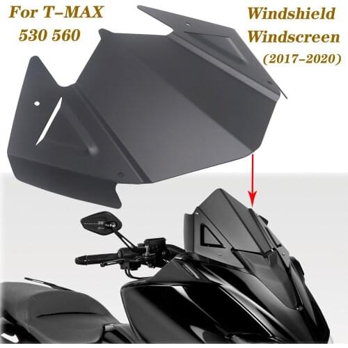 New Motorcycle Windshield Windscreen Cover Aluminum Alloy Wind Shield Deflectore For Yamaha T-MAX 530 560 TMAX T MAX 2017-2020