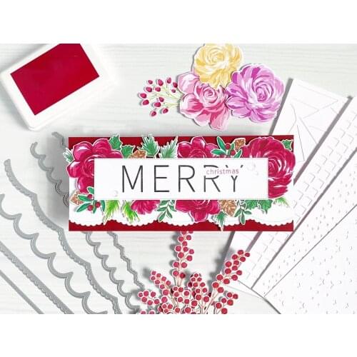 New 6Pcs Lace wavy edges metal Cutting Dies Stencils DIY Scrapbooking Paper/photo Cards Embossing Dies