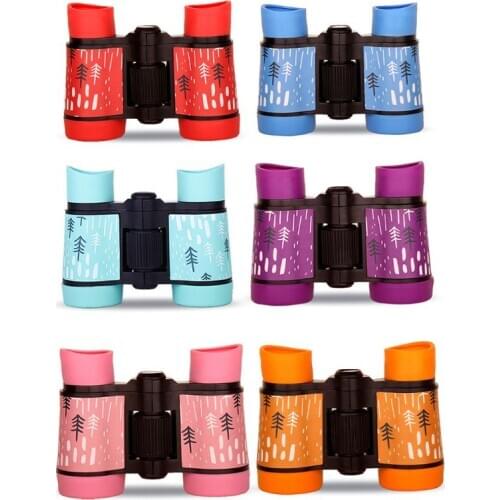OOTDTY 4x30 Binoculars Children Colorful Lightweight Telescope for Kids Compact 6 Colors