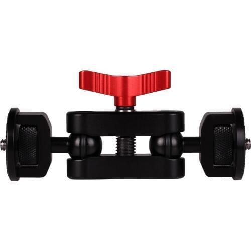 Portable Double Ball Head Shoe Mount Adapter Flexible Magic Arm 1/4" Screw for GPS Phone LCD Monitor DV Video Light DSLR Camera