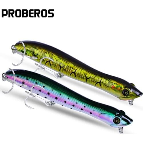 PROBEROS Fishing Lures 10 Colors Bass Baits 4.92"-12.5cm Top Quality Lures 0.67oz-19g Fishing Tackle 4# BKB hook