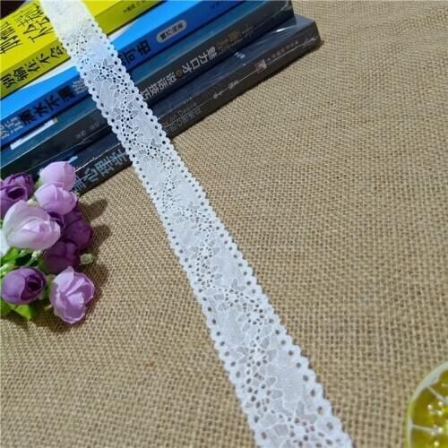 S2707 3CM latest custom flower pattern white elastic spandex lace for womens underwear mosquito net