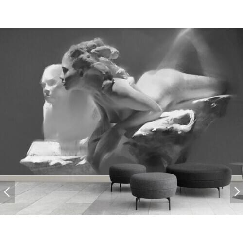 Nordic Abstract Embossed Sex Girl Photo Wallpaper Wall Mural for Living Room Contact Paper Wall Papers Roll Murals Wall Murals