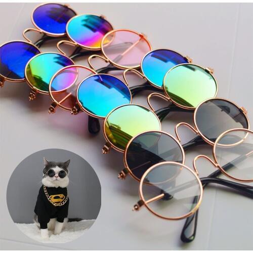 Pet Sunglasses Cat Sunglasses Small Cool Glasses for Cat Eye-wear Dog Accessories Pet Supplies