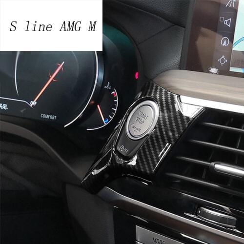 Car styling keyhole decorative ENGINE START STOP switch button frame cover trim sticker For BMW x3 g01 Interior Auto Accessories
