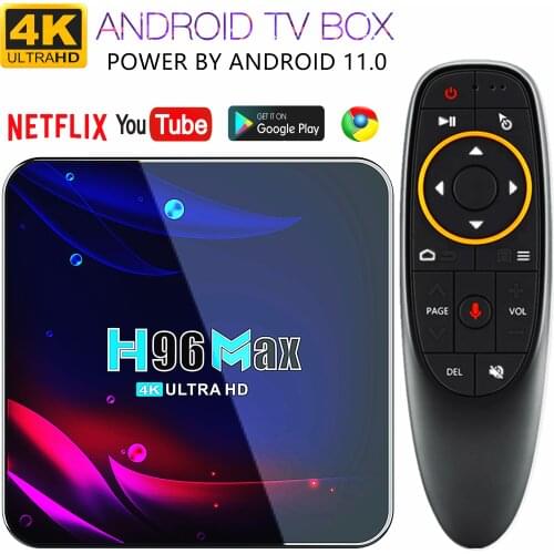 Android 11.0 4K TV BOX Quad-Core Streaming Media Player Youtube Netflix Google Play 10000+ Game Music Video Apps