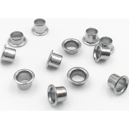Stainless Steel Through Hole Rivets Hollow Grommets Spacer Beads Jewelry Making DIY Crafts Findings Dull Silver tone