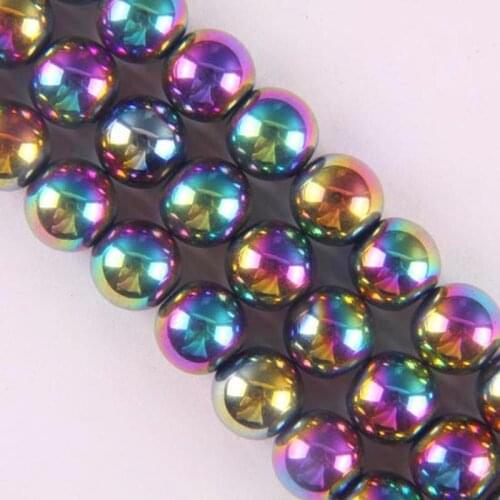 10MM Motley Magnetic Hematite Round Loose Beads Strand 16 Inch Jewelry For Gift Making B091