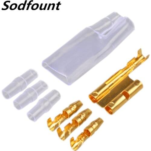 100sets Brass PVC sheathed bullets wire to connector L type One to three pluggable male and female pairs of crimping 0.2-1.0mm2