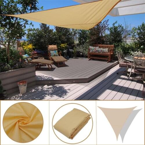 2x2x2m Sunshade Protection Waterproof Tent Patio Awning Canopy Sun Shade Cover Backyard Sun Shade Triangular Outdoor Sail