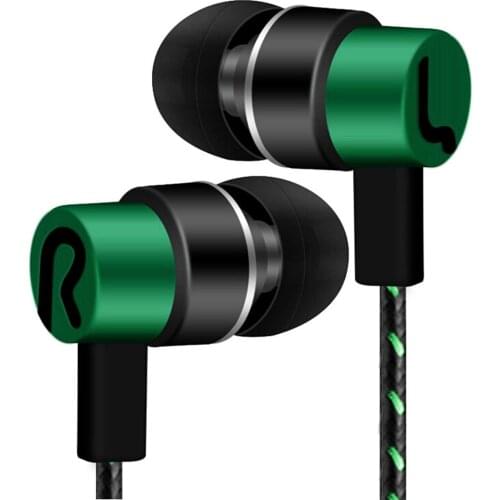 3.5mm metal earphone 4D subwoofer earphone HIFI DJ earphone in-ear earphone with microphone for smart phone