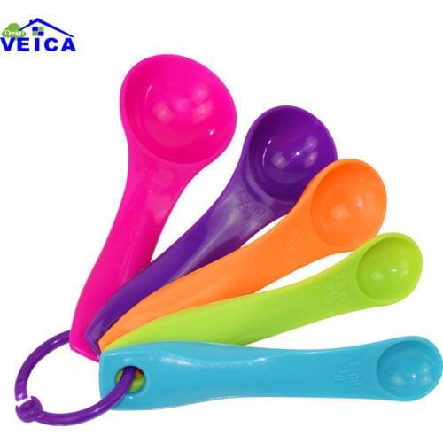 5pcs/lot Colorful Kitchen Colourworks Measuring Spoons Spoon Cup Baking Utensil Set Kit