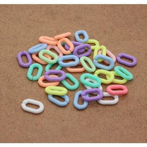 50pcs 14x10mm Colorful Oval Connectors Accessory Diy Keychains Buckle Bracelets Connector Findings Earring Base Jewelry Make