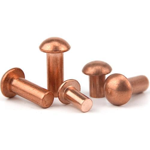 FREE SHIPPING! 100PCS/LOT M2*5MM Round Head Solid Copper Rivets Fastener