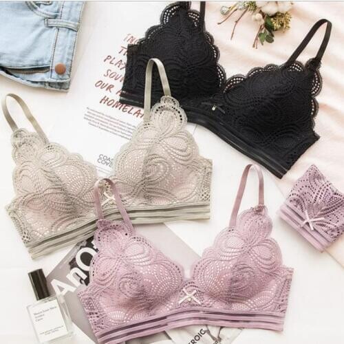 Bra for women push up sexy lingerie womens underwear female casual bras lace bralette ladies soft wire free deep V brassiere