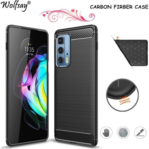 Carbon Fiber Cover For Motorola Edge 20 Pro Case Bumper Rubber Silicone Case For Motorola Edge 20 Pro Case For Moto Edge 20 Pro