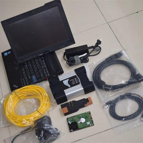 For bmw diagnose scanner 3 IN 1 icom next with software expert mode 500gb hdd x200t laptop obd cable full set