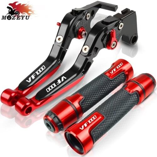 For HONDA VF1000 1984 1985 1986 1987 1988 Motorcycle Accessories Extendable Brake Clutch Levers and Handlebar Hand Grips ends