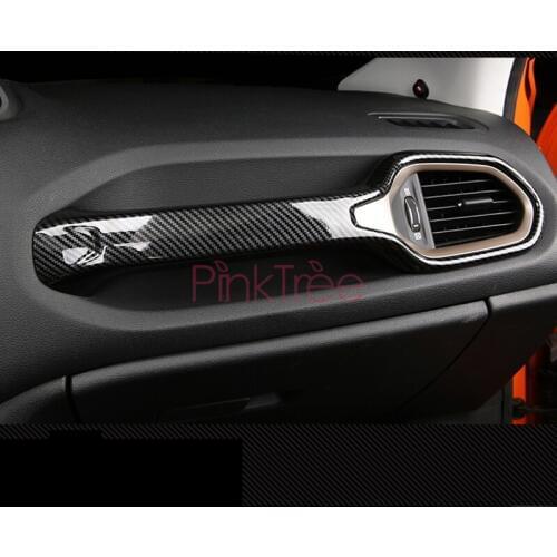 For Jeep Renegade 2016 2017 2018 Interior Steering Wheel Button Panel Cover Trim Carbon Fiber Color SUV Styling Accessories