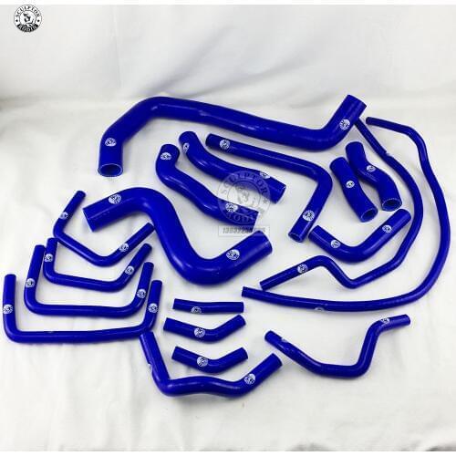 Silicone Radiator Hose Kit For NISSAN SKYLINE GTR R35 VR38DETT GT-R 08-15 (19PCS) red/blue/black