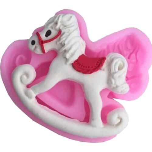 Cartoon Trojan shaped 3D fondant cake silicone mold soap polymer clay molds chocolate pastry candy making decoration tools F0731