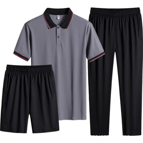 2021 Mens Sets Sportswear POLO Tracksuit Elastic Fashion Football Basketball Tennis Sport Fitness GYM Suits Workout Clothing