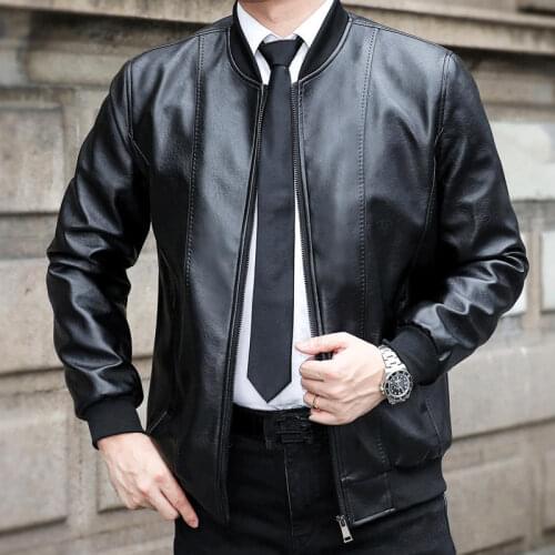 3XL Men Leather Suit Jacket Men Slim Fit Short Coat Men PU Leather Jacket Streetwear Casual Blazer Jackets Outerwear Plus Size