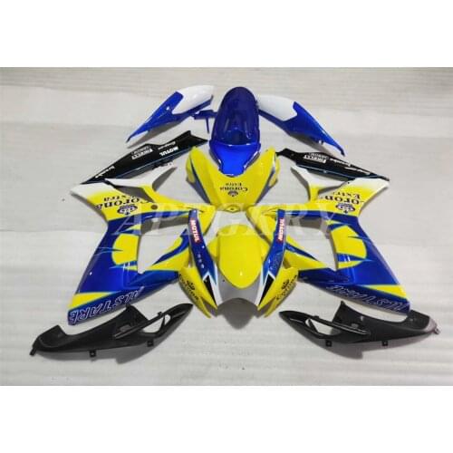 New ABS Motorcycle Fairing kit Fit For Suzuki GSXR600 GSXR750 K6 2006 2007 06 07 Bodywork Set Custom Yellow Blue Cool